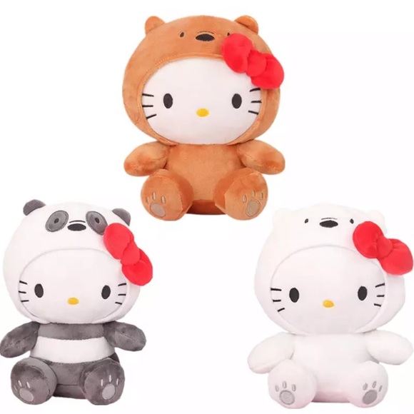 NWT Rare- Hello Kitty x Bare Bears Cosplay Plush - Picture 9 of 9